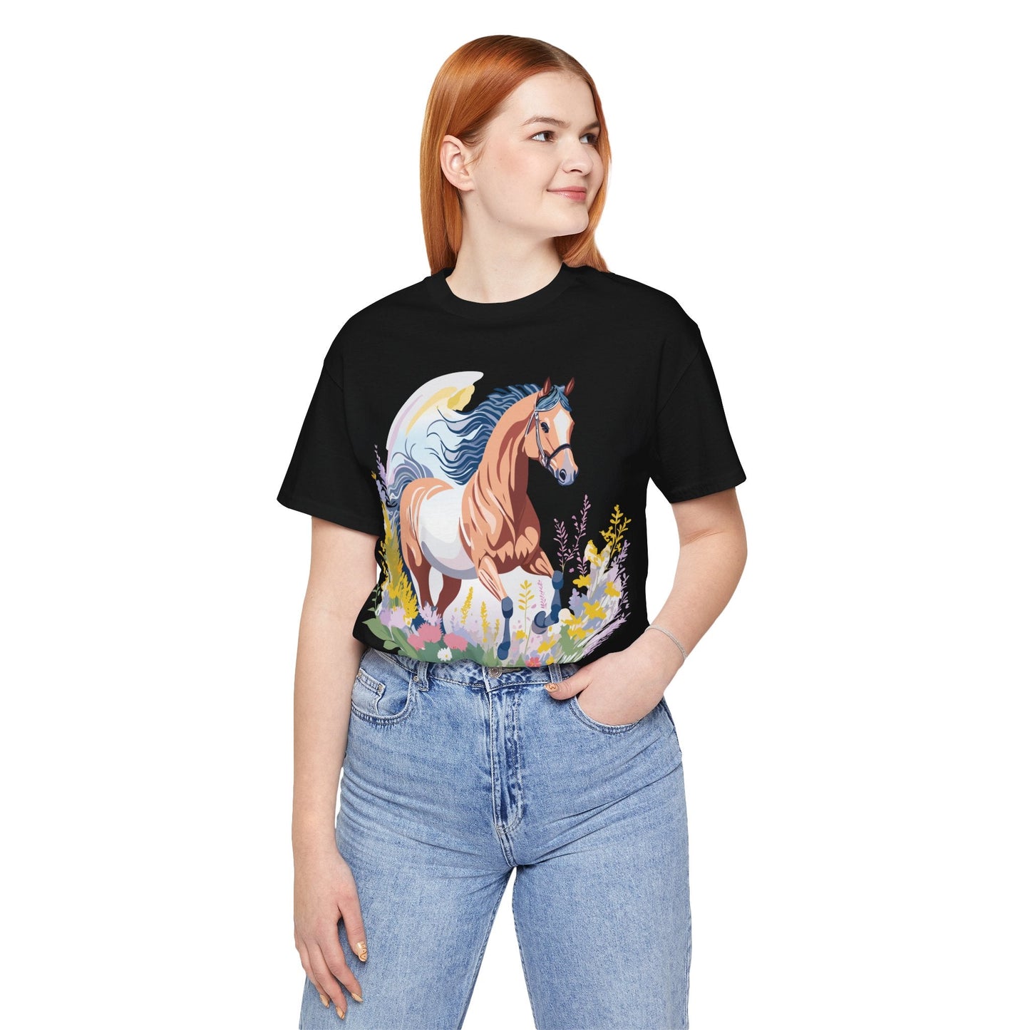 Horse Graphic Unisex 100 Cotton Vintage Animal Art T-Shirt 4