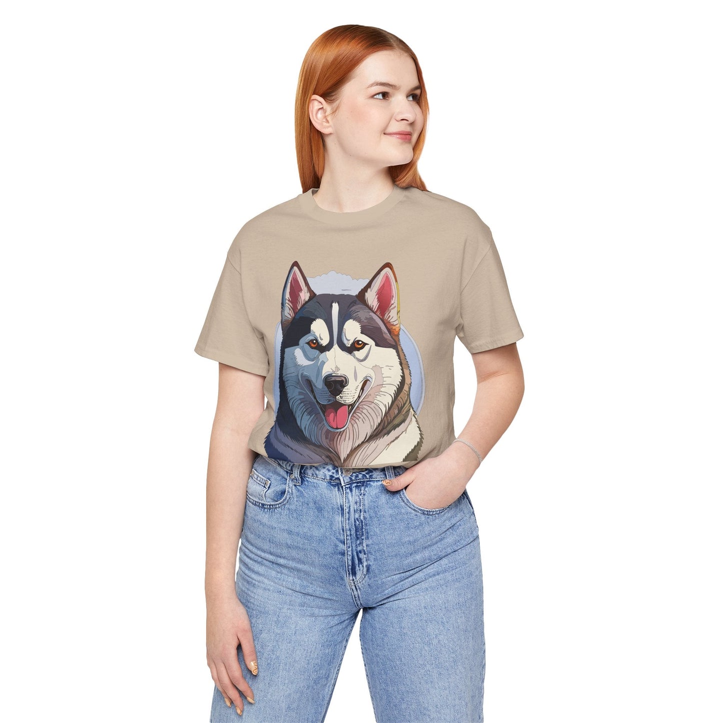 Unisex Animal Shirt Art Design Tee With Wild Animals Graphic Print Short Sleeve Style