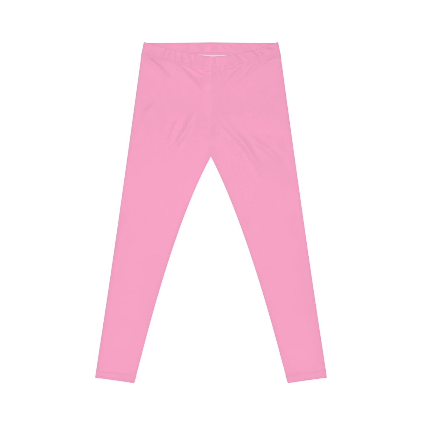 Doll Pink Color Women's Poly-Span Casual Leggings XS-2XL