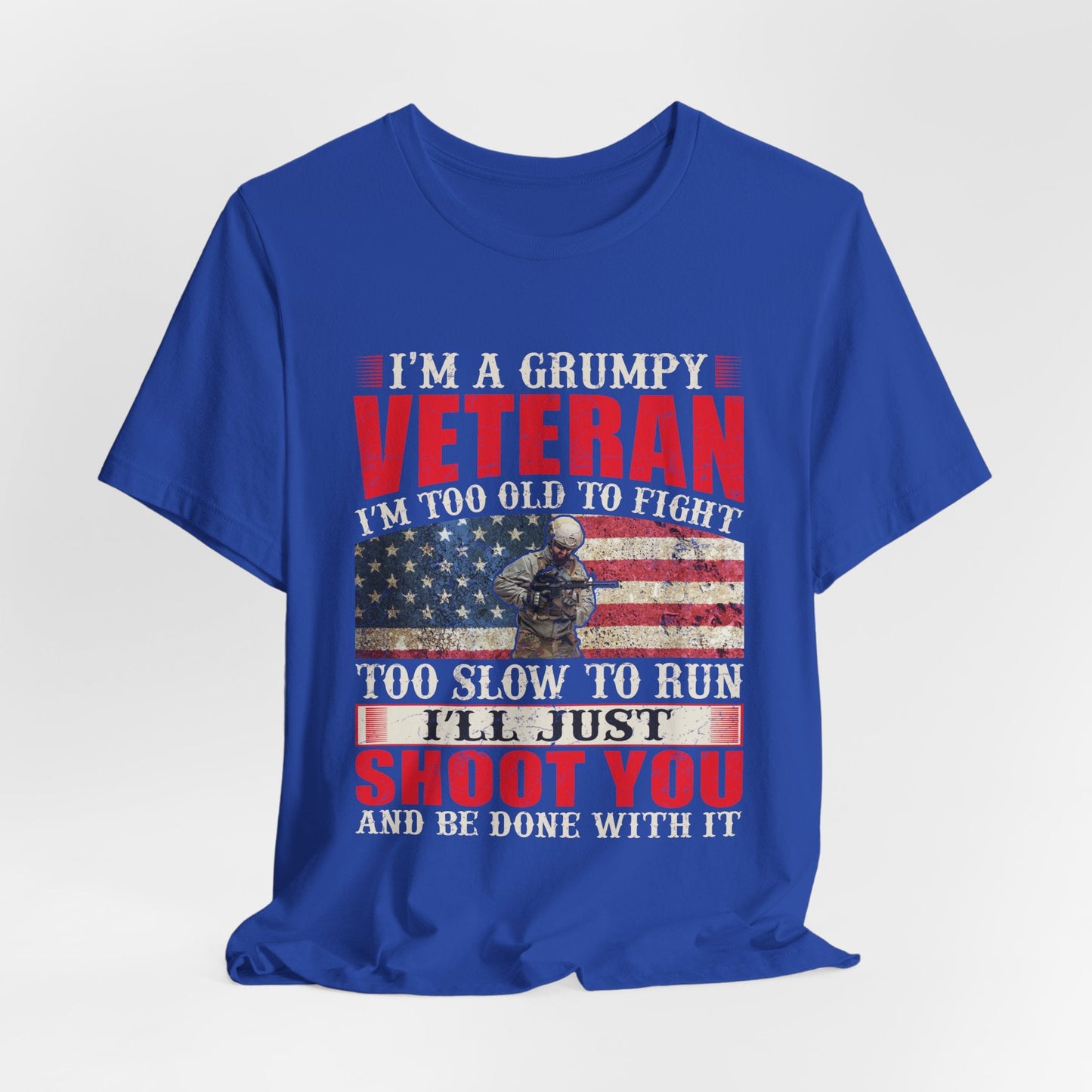 Army Veteran Patriotic Graphic Design Unisex Cotton T-Shirt v38