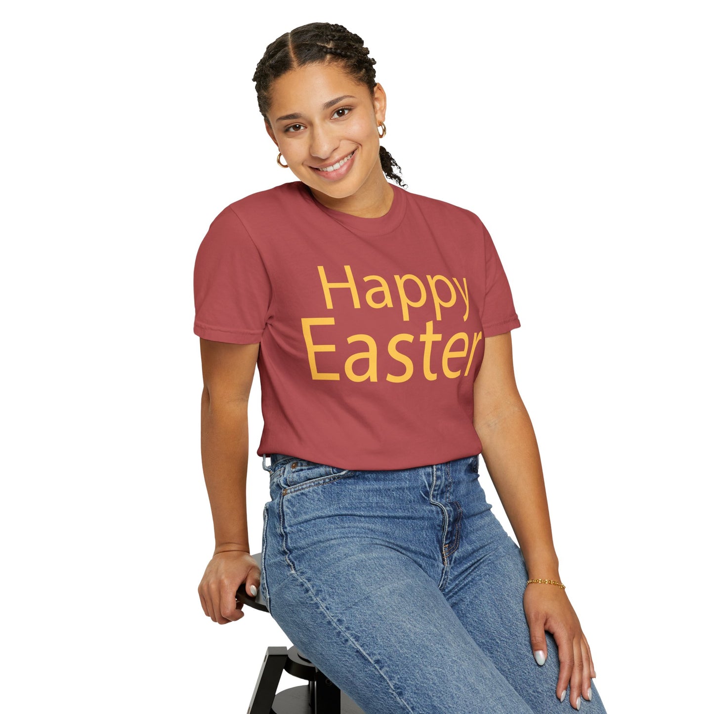 Happy Easter T-Shirt, Tee Shirt with Easter Signature, T Shirt with Easter Prints, Tee Shirt with Easter Design