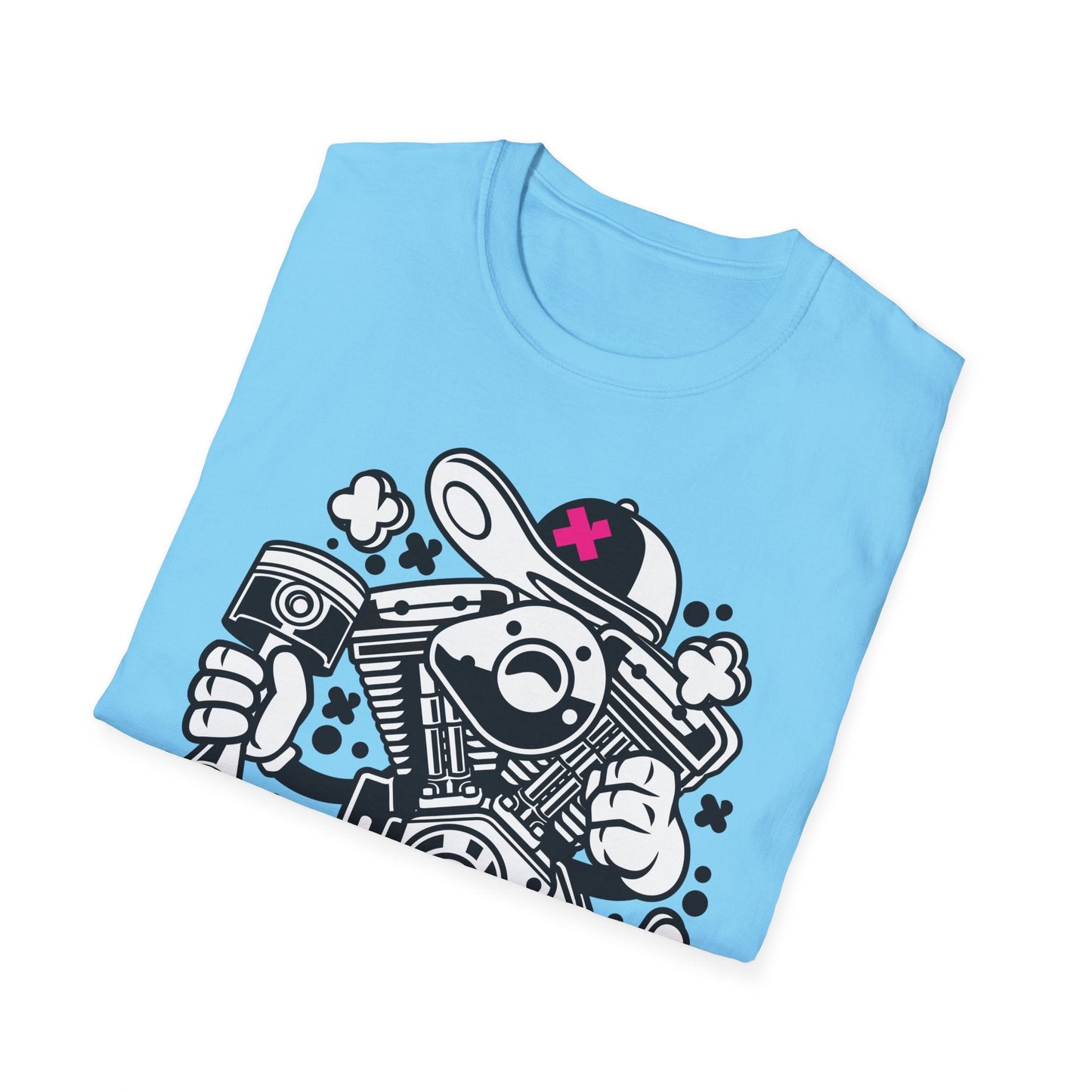 Cartoon T Shirt Animation Tee Funny Tee Unisex Gildan Softstyle 64000 100 Percent Cotton