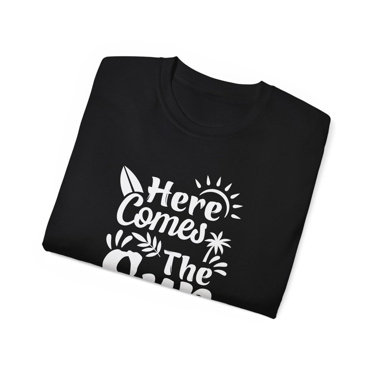 Here Comes The Sun T-Shirt | Surf Palm Tree Sunshine Graphic