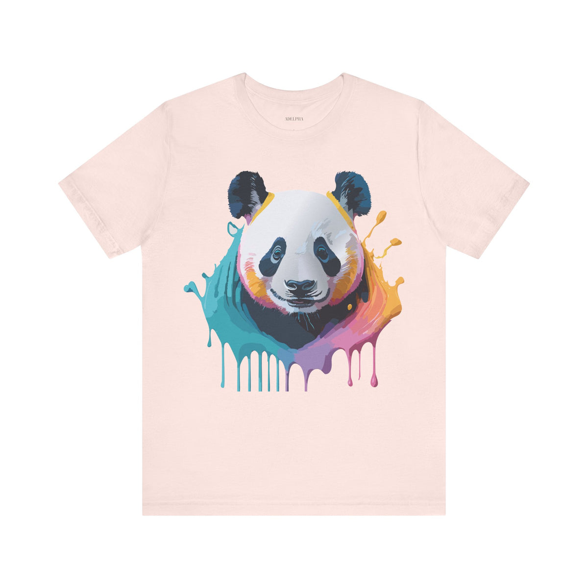 Panda Graphic Unisex Cotton Bella+Canvas Tee with Art Animal Design e148