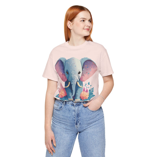 Elephant Graphic Unisex 100 Cotton Jersey Vintage Art Design Tee 1