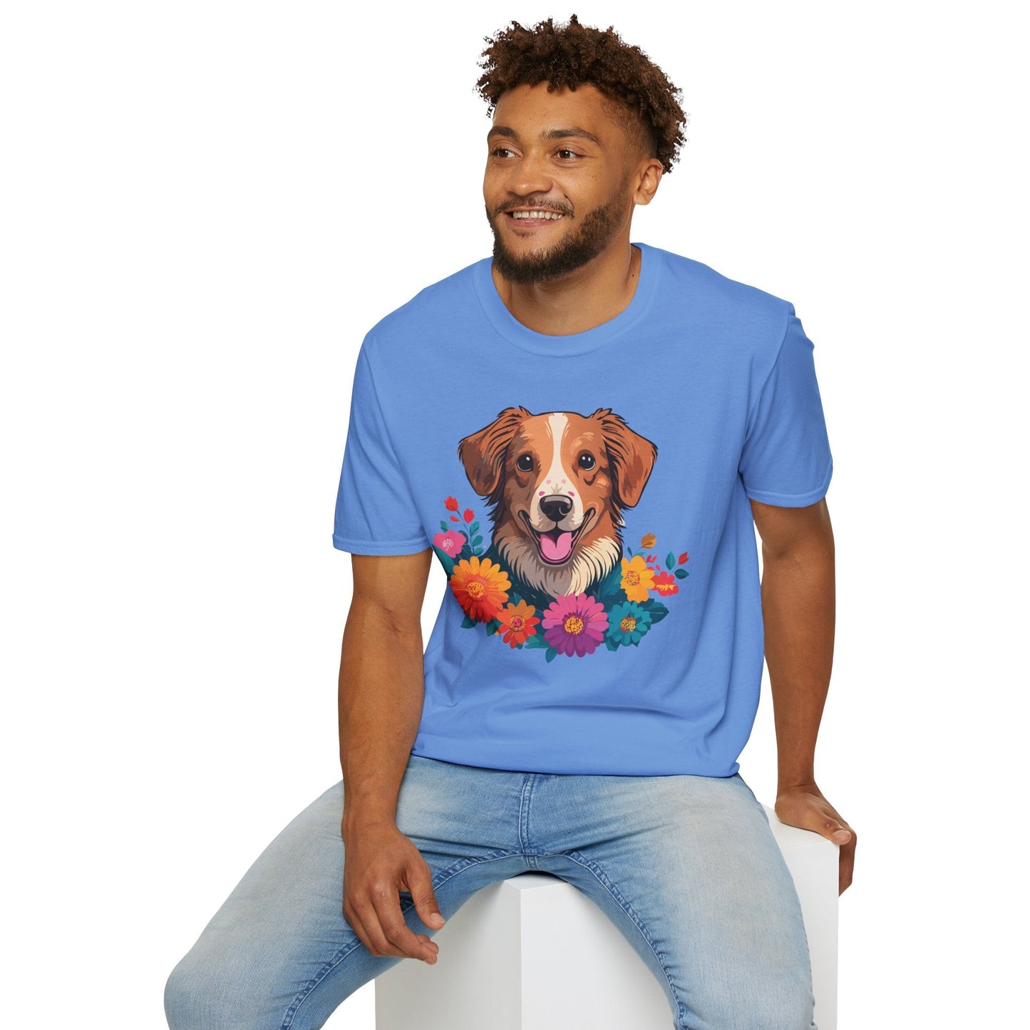 Dog Shirt Unisex Animal Tee Short Sleeve Gildan Softstyle 64000 Cotton Tee