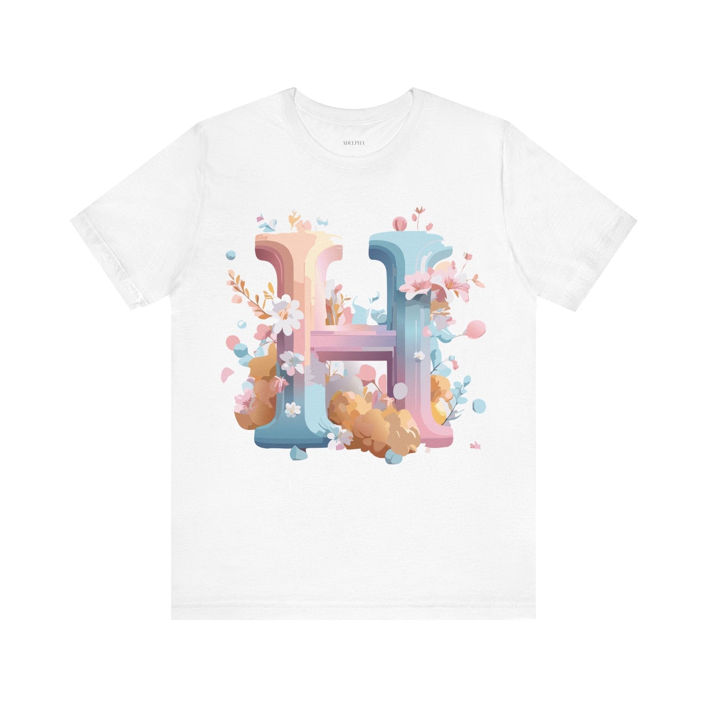 Letter H Graphic T Shirt Unisex Jersey Short Sleeve Tee By Adelpha Vintage Artwork