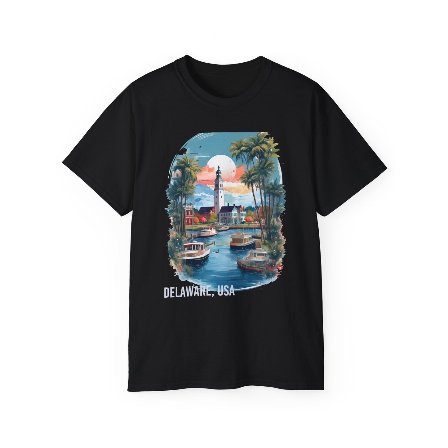 Delaware Graphic Unisex Cotton T‑Shirt 2