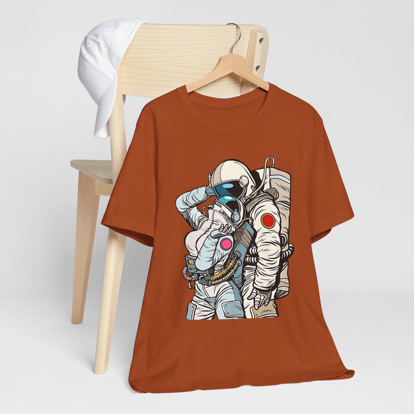 Unisex Astronaut T-shirt, Space Lovers Tee, Cosmic Top, Astronaut Graphic Tee, Cosmos Graphic T-Shirt, Love Shirt Art T-Shirt