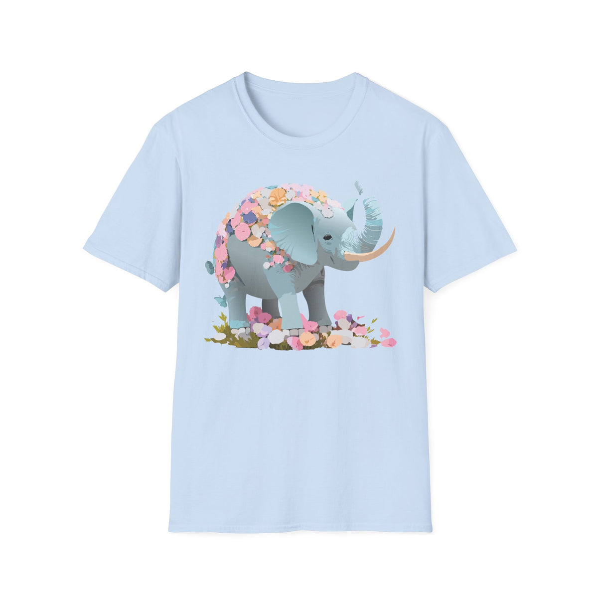 Floral Baby Elephant T-Shirt | Watercolor Elephant Tee