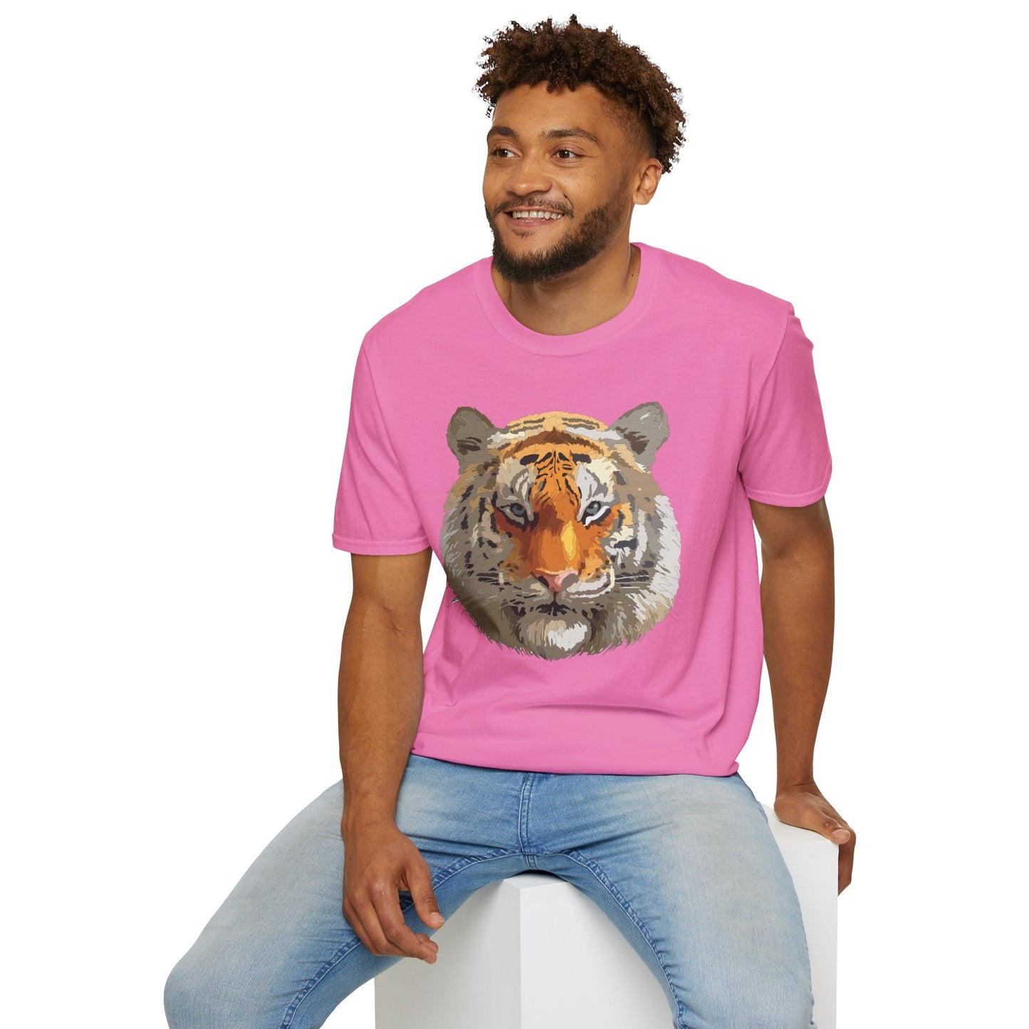 Unisex Tiger Shirt Animal Print Tee Gildan Softstyle Cotton Quality