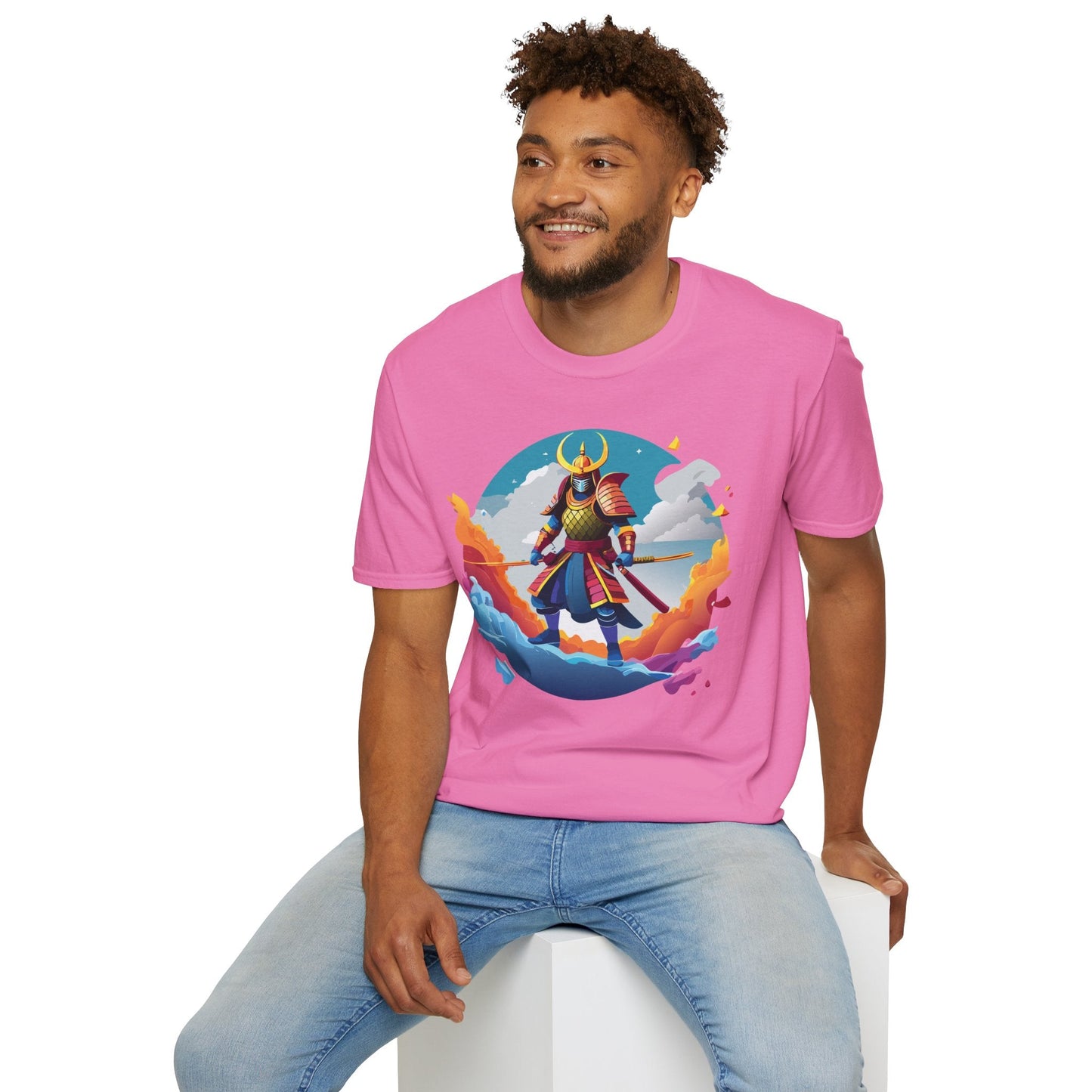 Samurai Shirt Unisex Gildan Softstyle 64000 Tee 100 Percent Ring Spun Cotton Lightweight