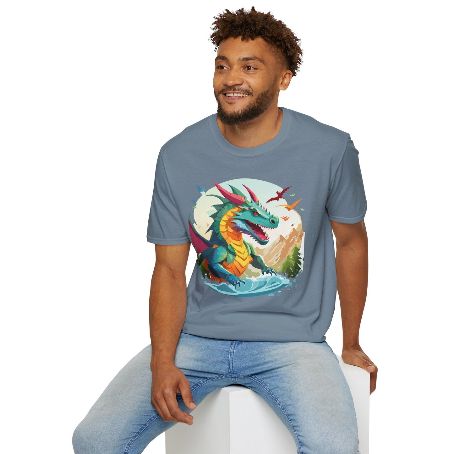 Dragon T Shirt Unisex Animal Tee Softstyle 64000 Premium 100 Percent Ring Spun Cotton