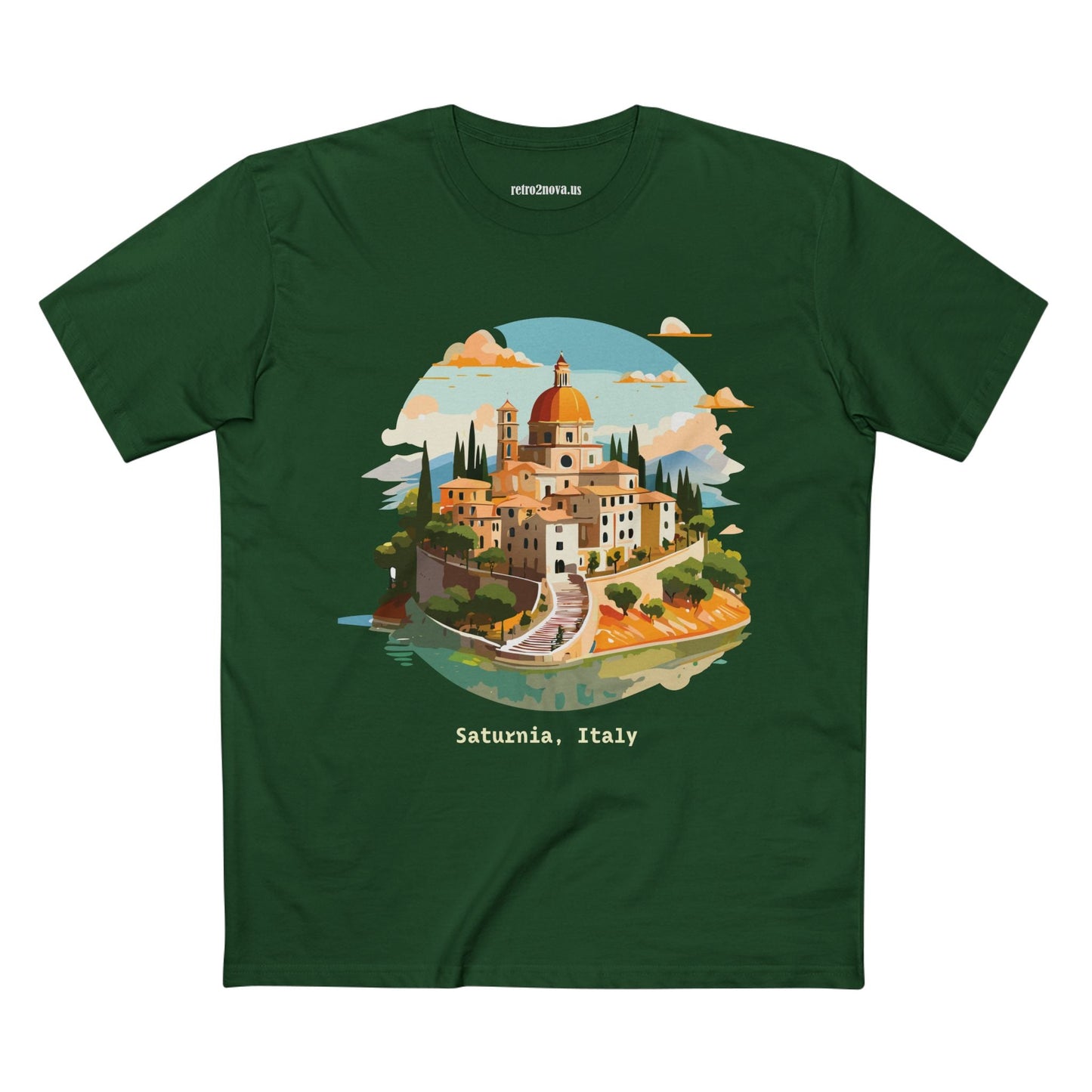 Italy Travel Shirt Unisex Tourist Tee With Original Art Design Retro2Nova Premium Cotton