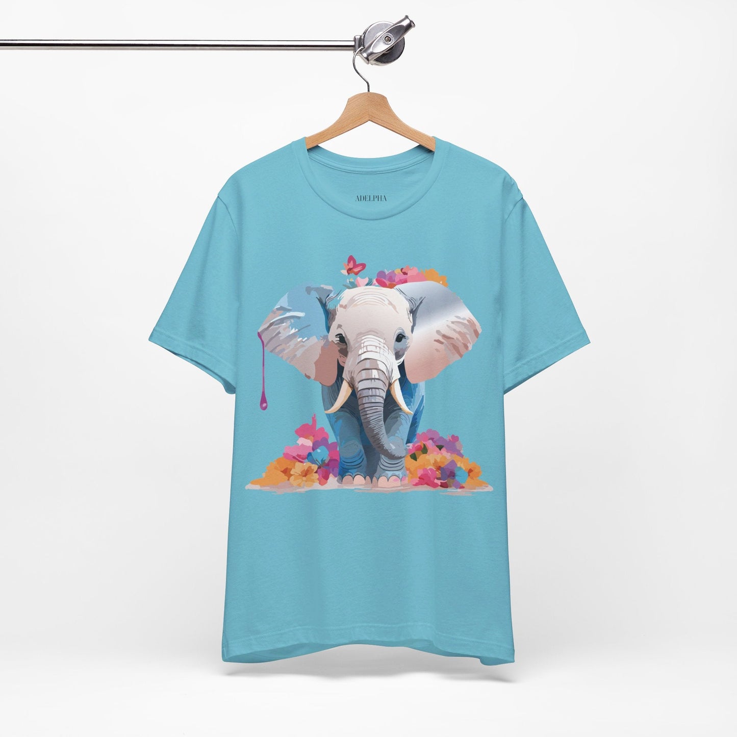 Elephant Graphic Unisex 100 Cotton Jersey Vintage Art Design Tee 5