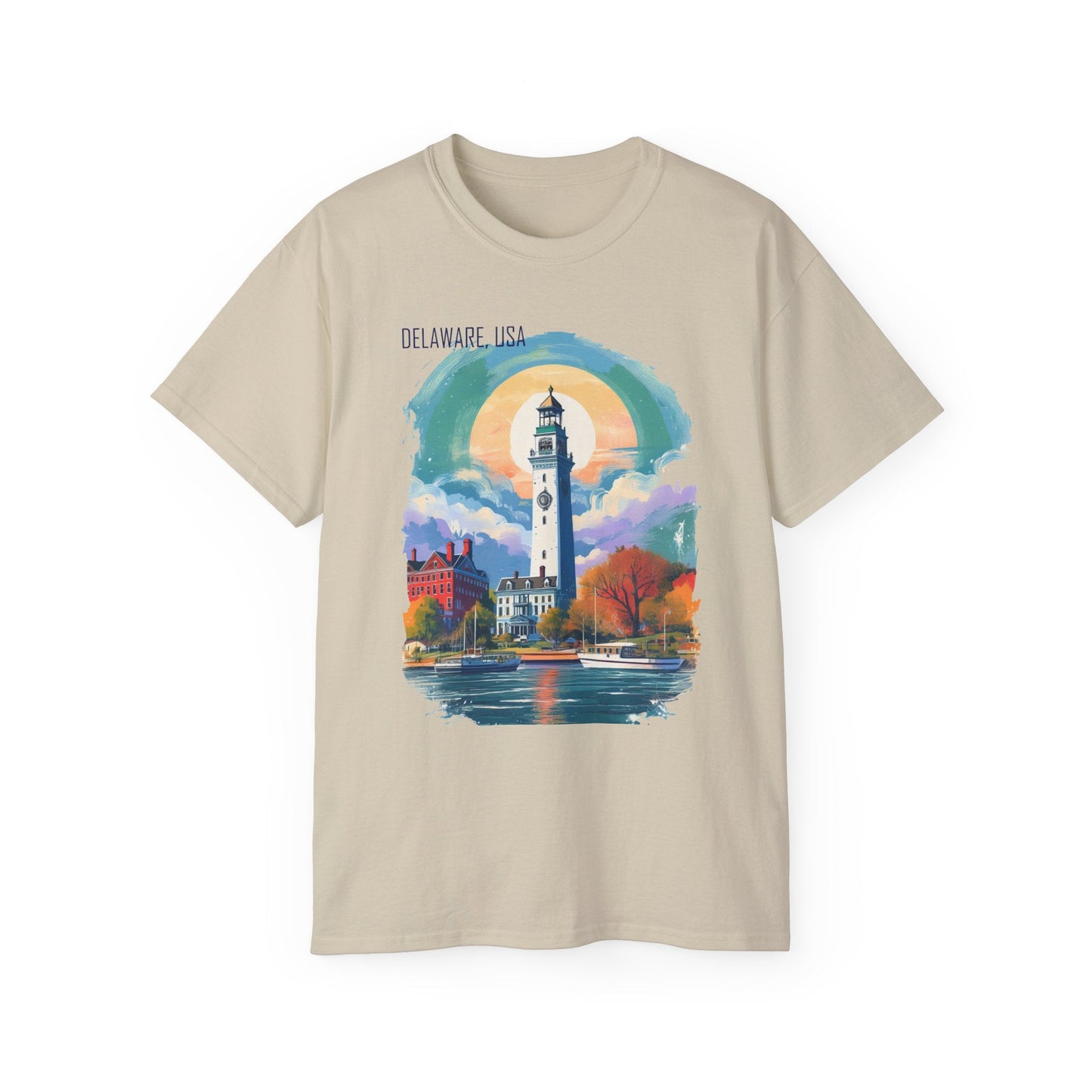 Delaware Graphic Unisex Cotton T‑Shirt 1