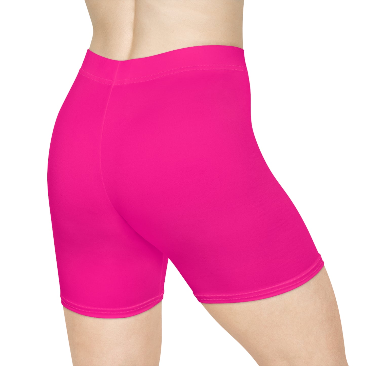 Barbie Pink Biker Shorts Women's Brushed Faux Suede Poly-Spandex Athletic Short XS-2XL
