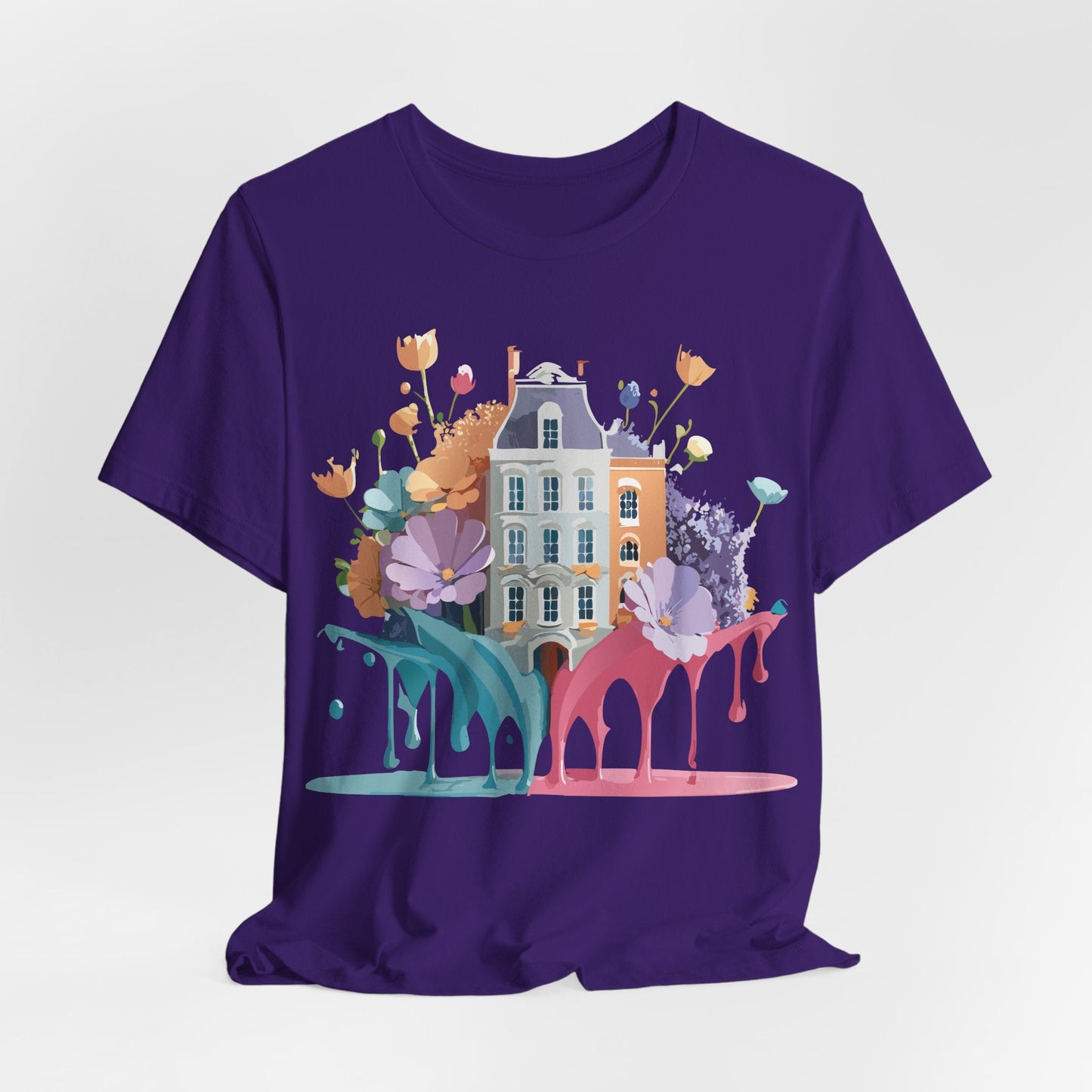 Adelpha Vintage Amsterdam Graphic Tee For Everyday Casual Wear Unisex Short Sleeve Shirt