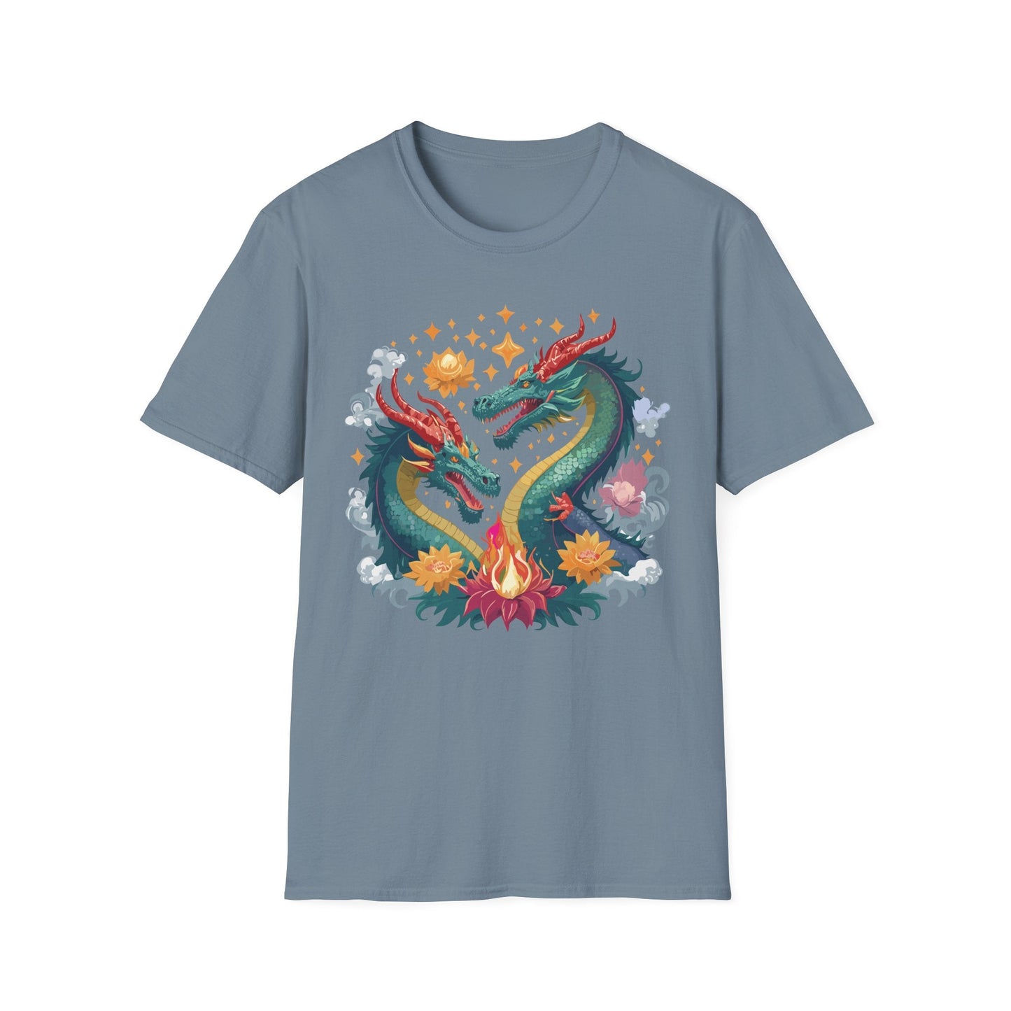 Dragon Graphic Unisex 100 Cotton Tee with Animal Artwork Design 2