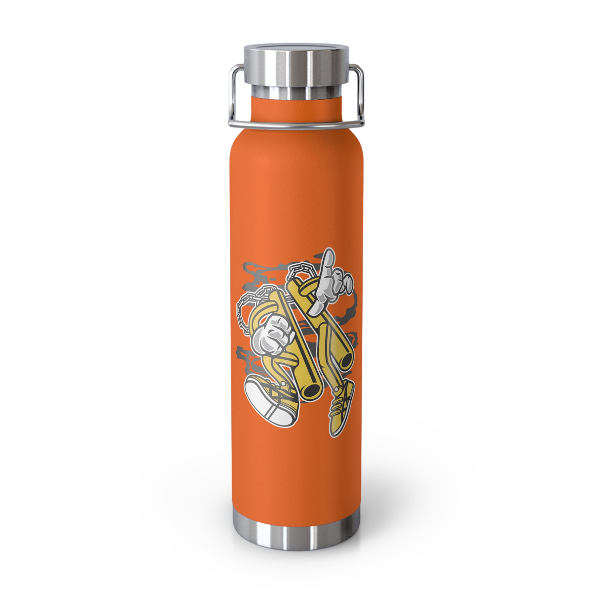 22oz Copper Insulated Water Bottle with Cartoon Design - CV19