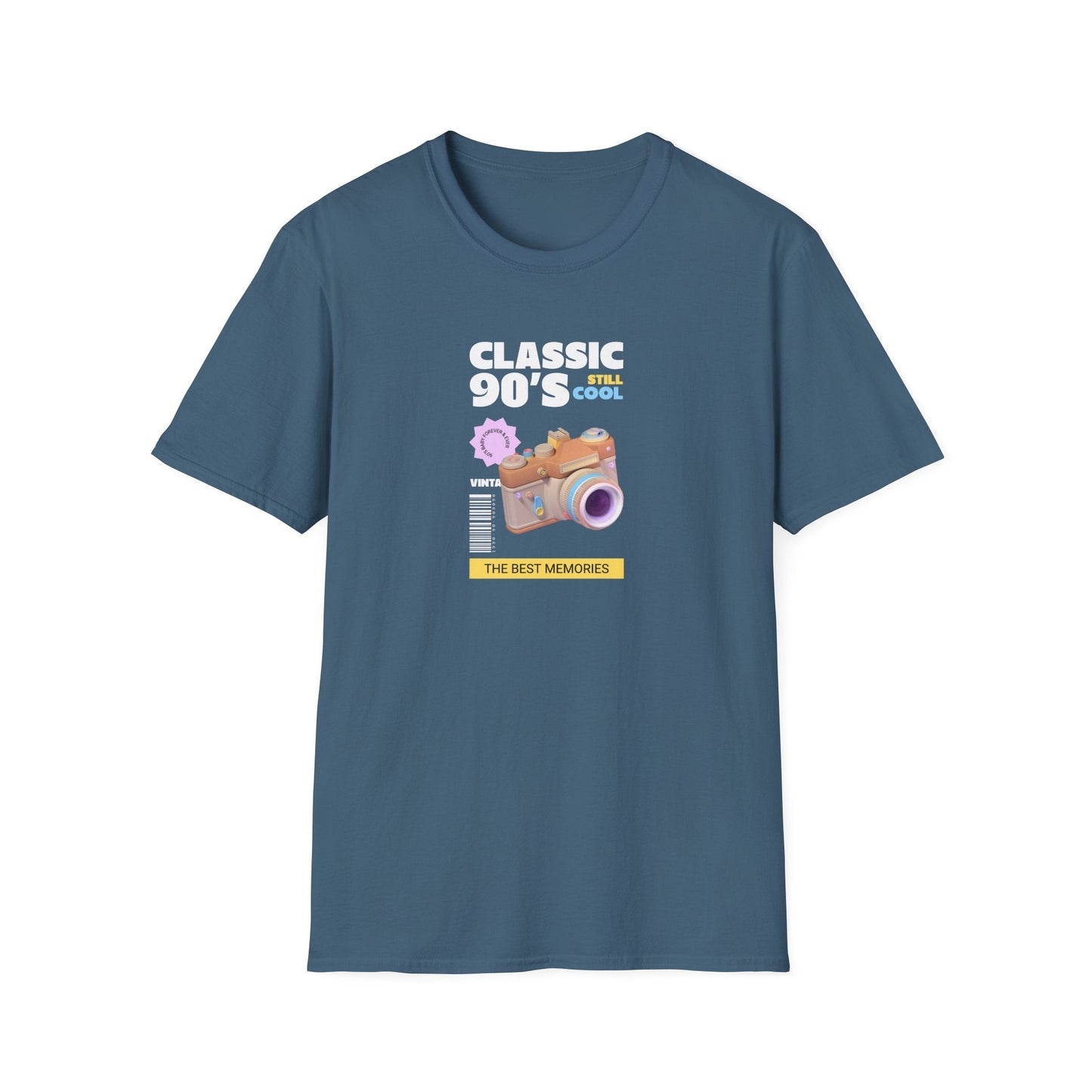 90s Camera T-Shirt Classic 90s Cool Unisex Cotton Retro Photography Tee