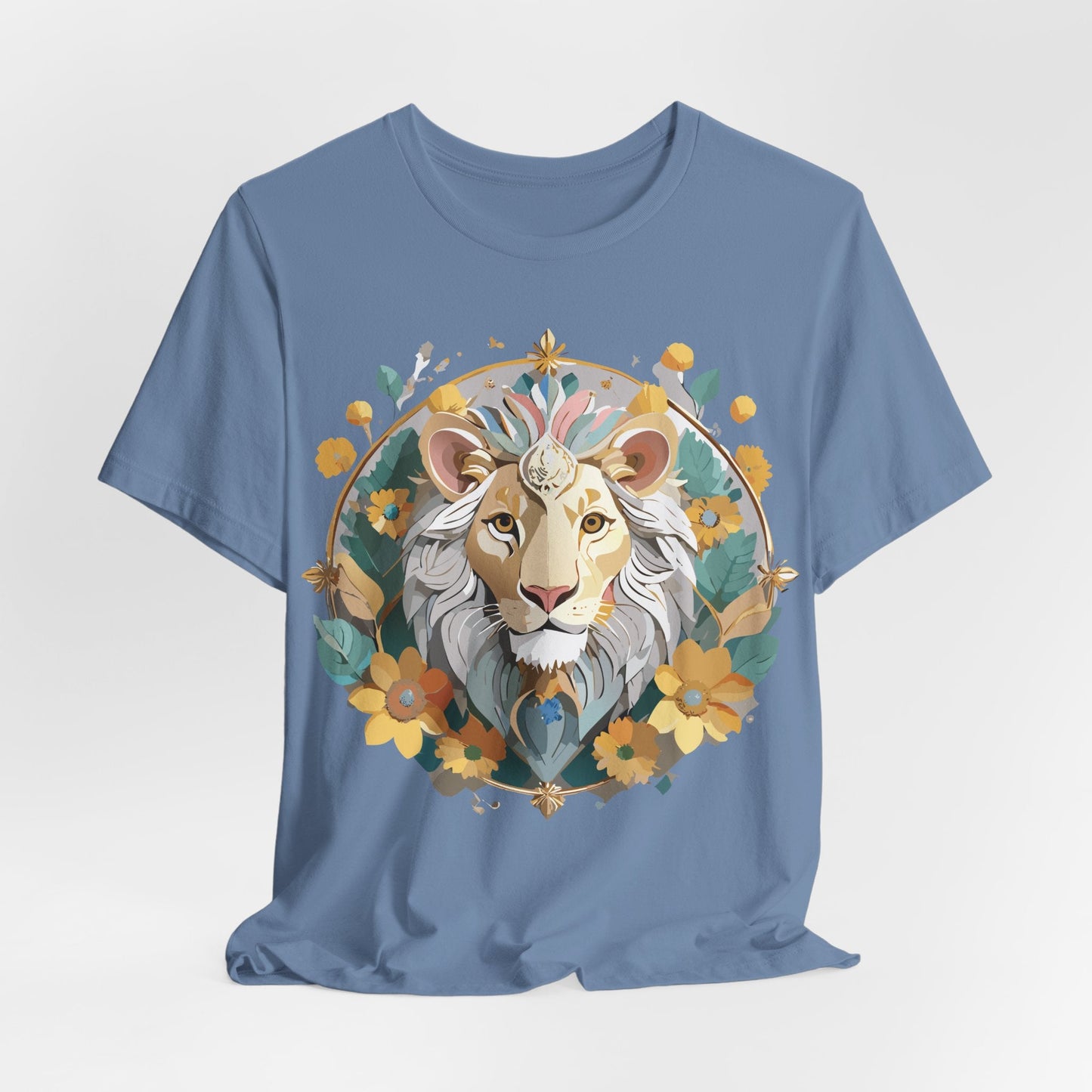 Medallion Graphic Unisex 100 Cotton Vintage Animal Medal Artwork Tee 58
