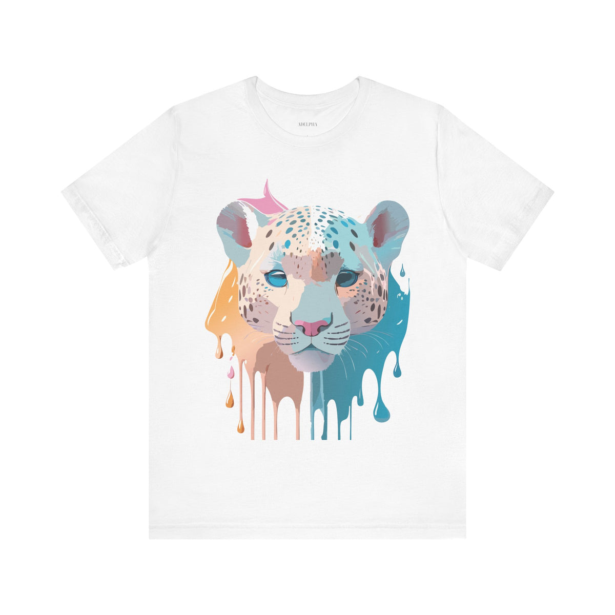 Cheetah Graphic Unisex Cotton Bella+Canvas Tee with Art Animal Design e7