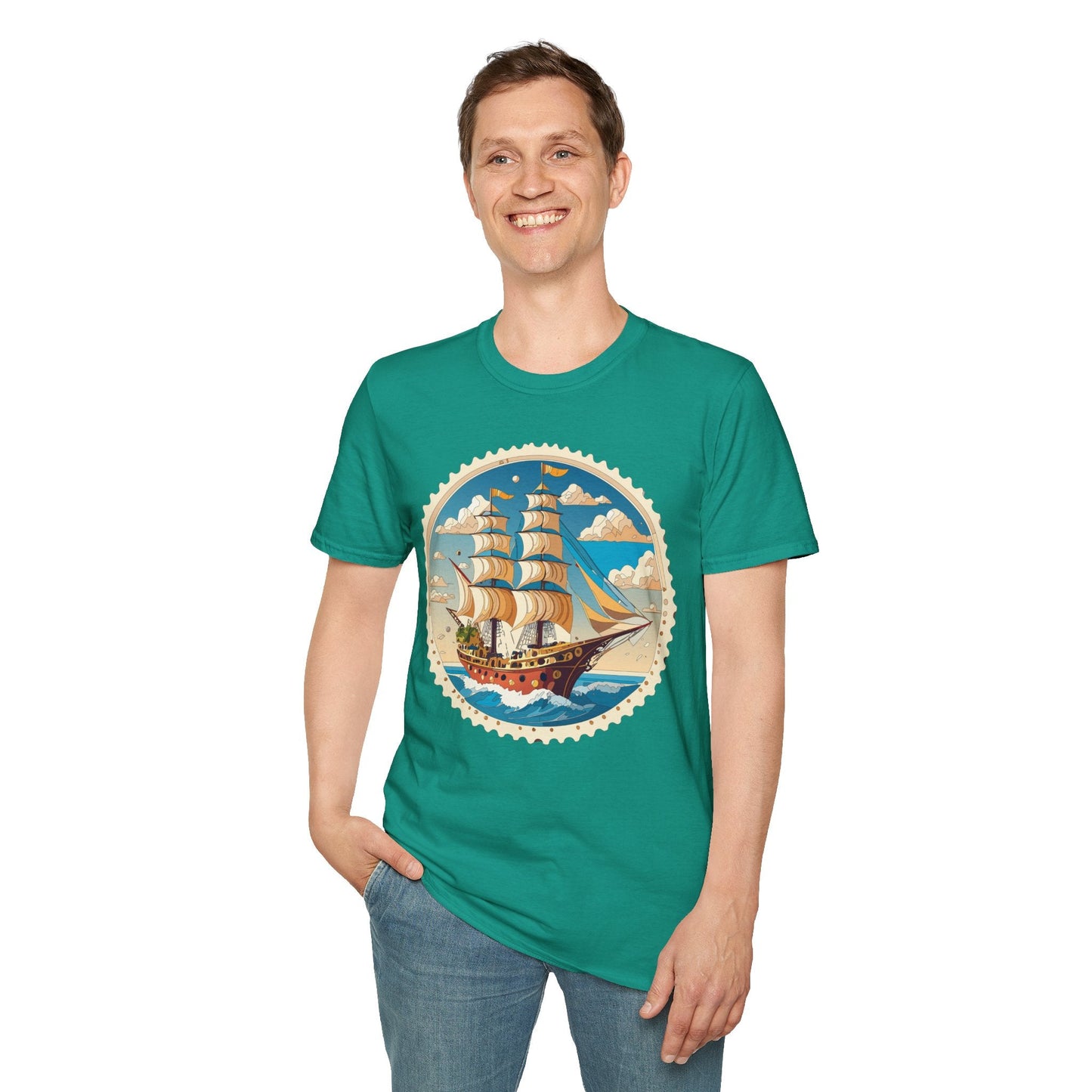 Nautical Ship Frigate Vessel T Shirts Unisex Tee Shirt Softstyle 64000 Ring Spun Cotton Comfort