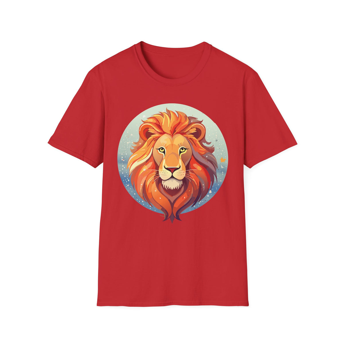 Majestic Lion Portrait T-Shirt | Colorful Roaring Mane Graphic