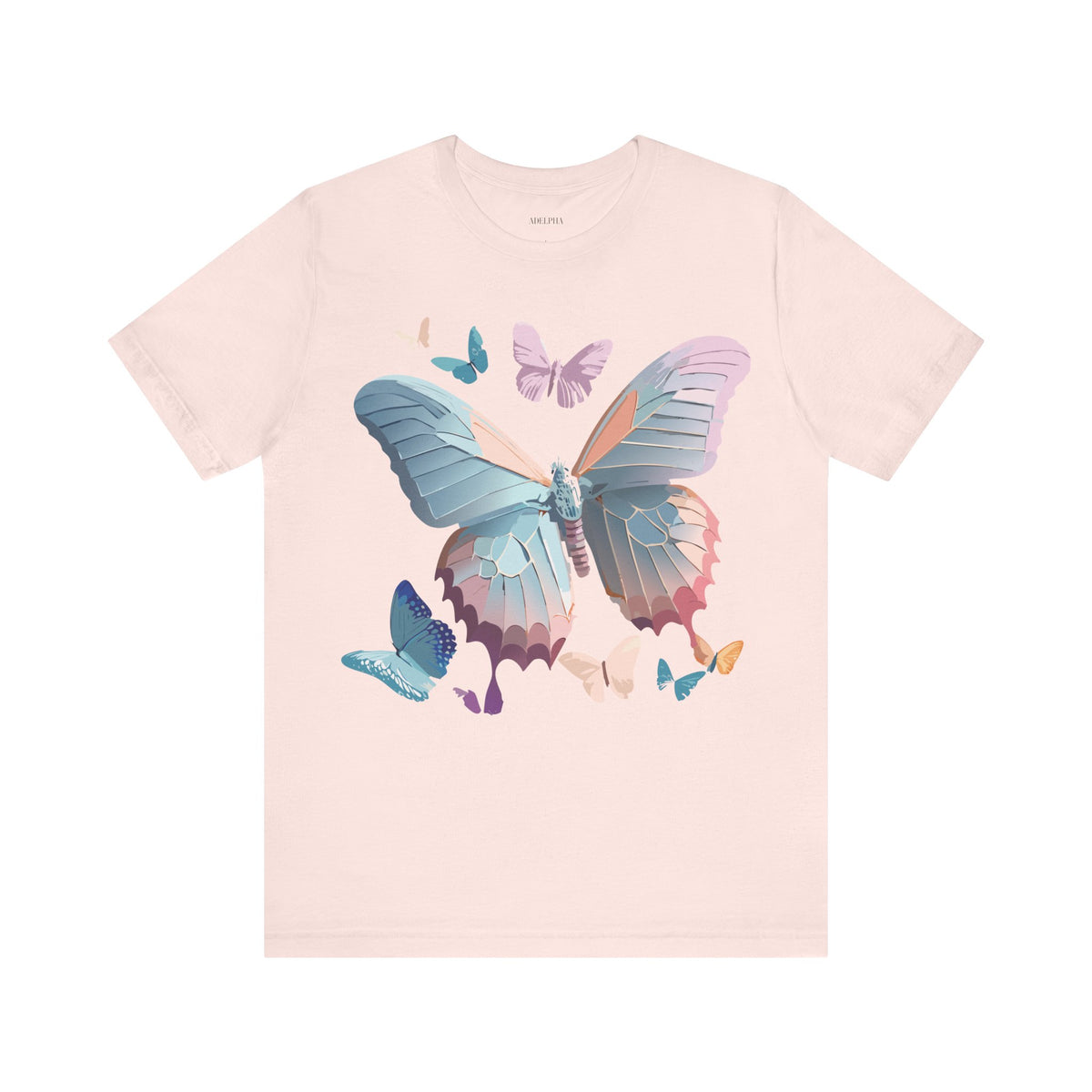Butterfly Graphic Unisex Cotton Bella+Canvas Tee with Art Design n100