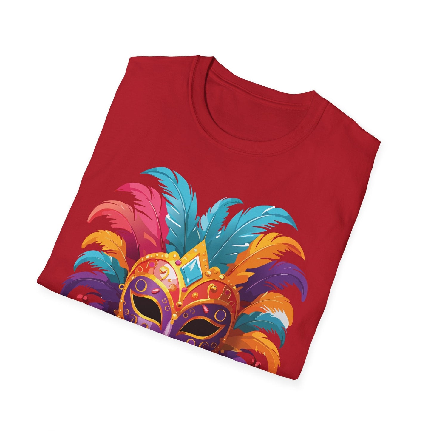 Mask Graphic Unisex Cotton Masquerade Design Artwork Tee 27