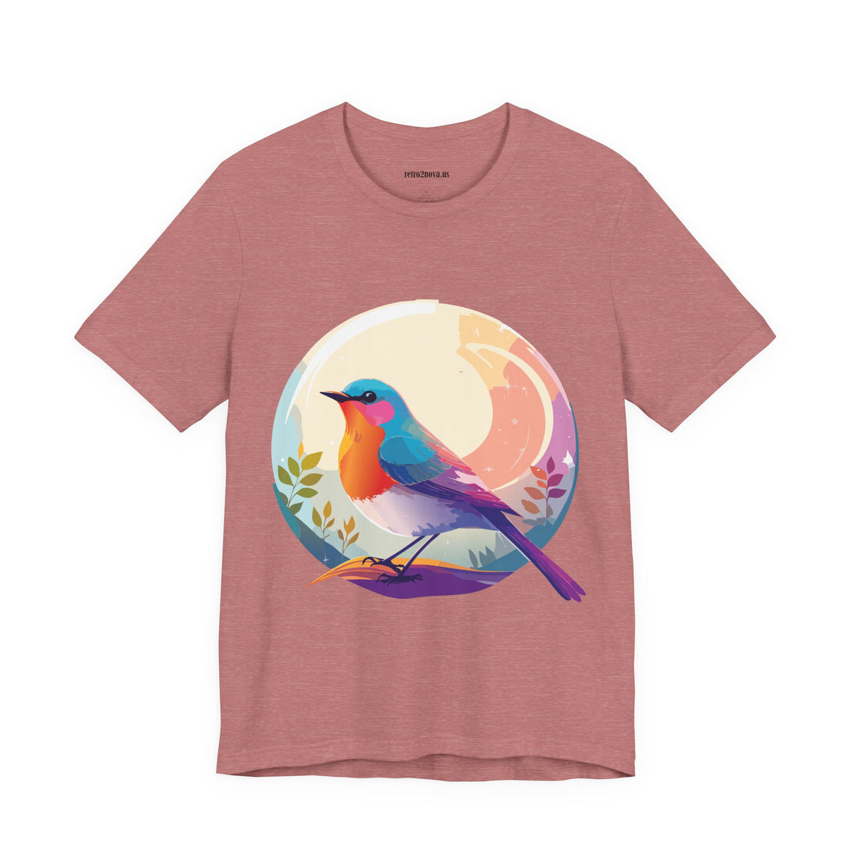 Bird Graphic Unisex Cotton Bella+Canvas Tee with Animal Design ab1