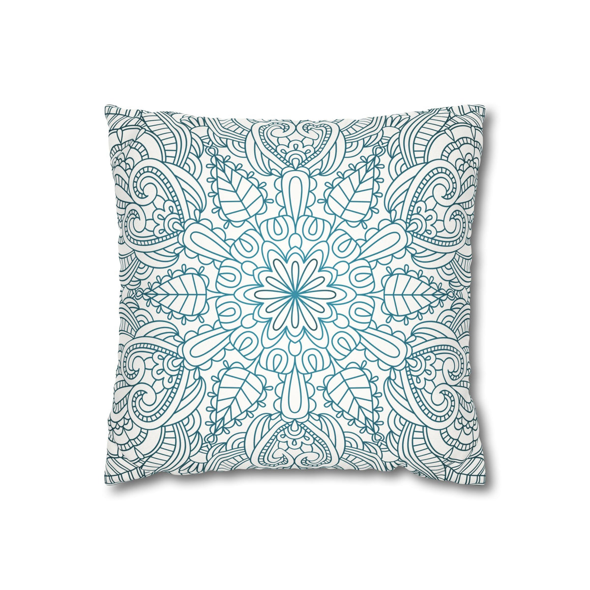 Funda de almohada de gamuza sintética con adorno