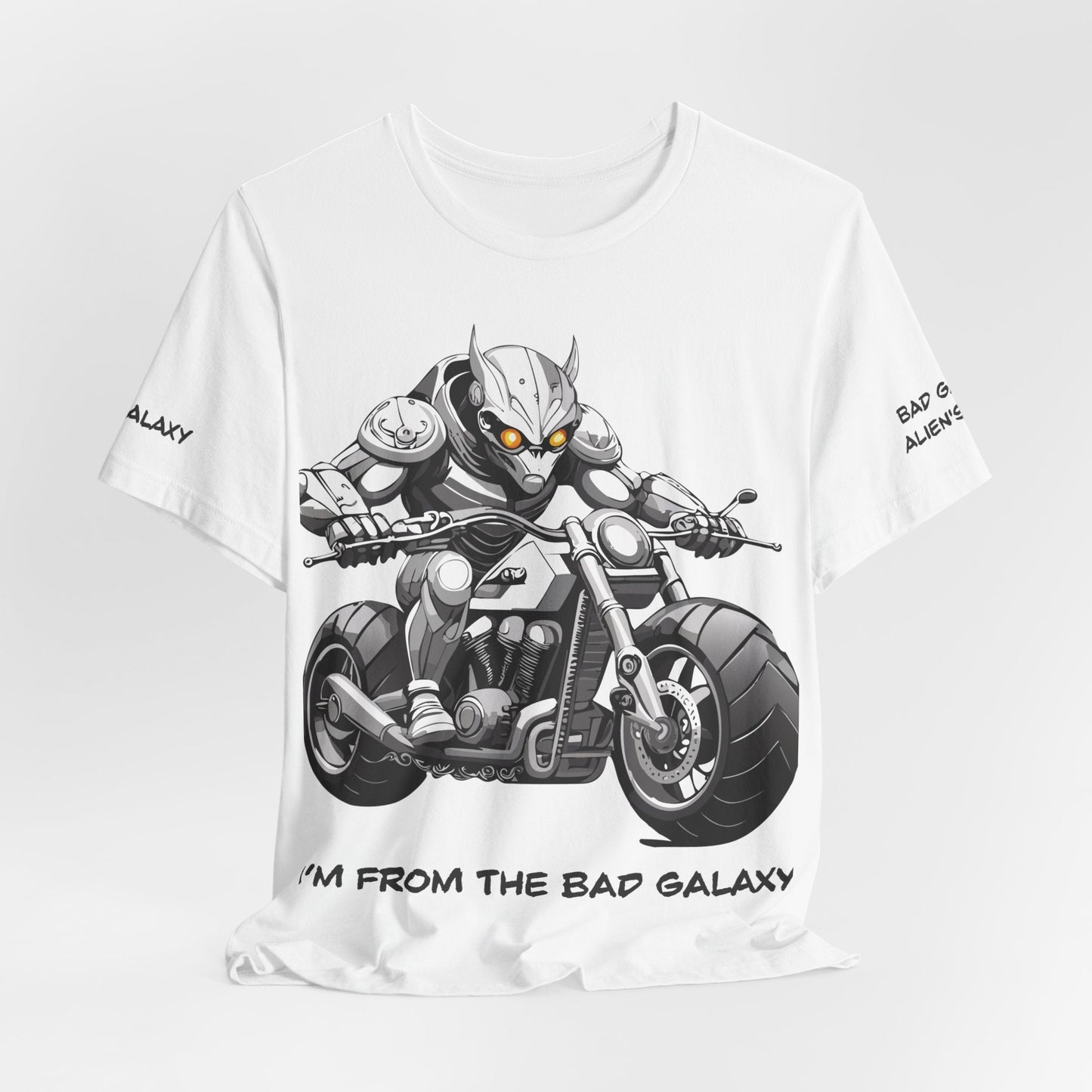 Alien Tee Shirt From Bad Galaxy USA Made To Order Cotton Tee With Eco Friendly Inks Now