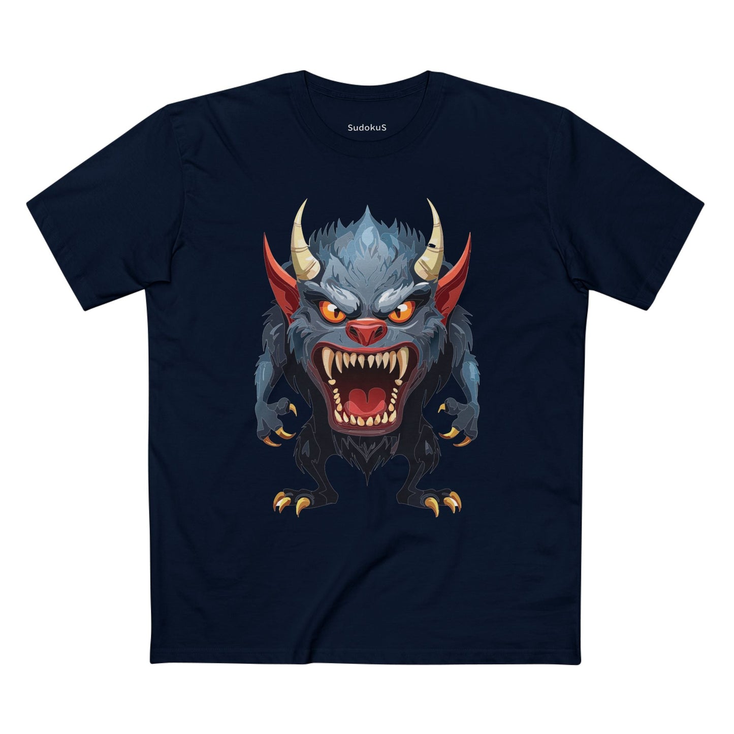 Cartoon Monsters Graphic Unisex 100 Cotton Staple Tee 10