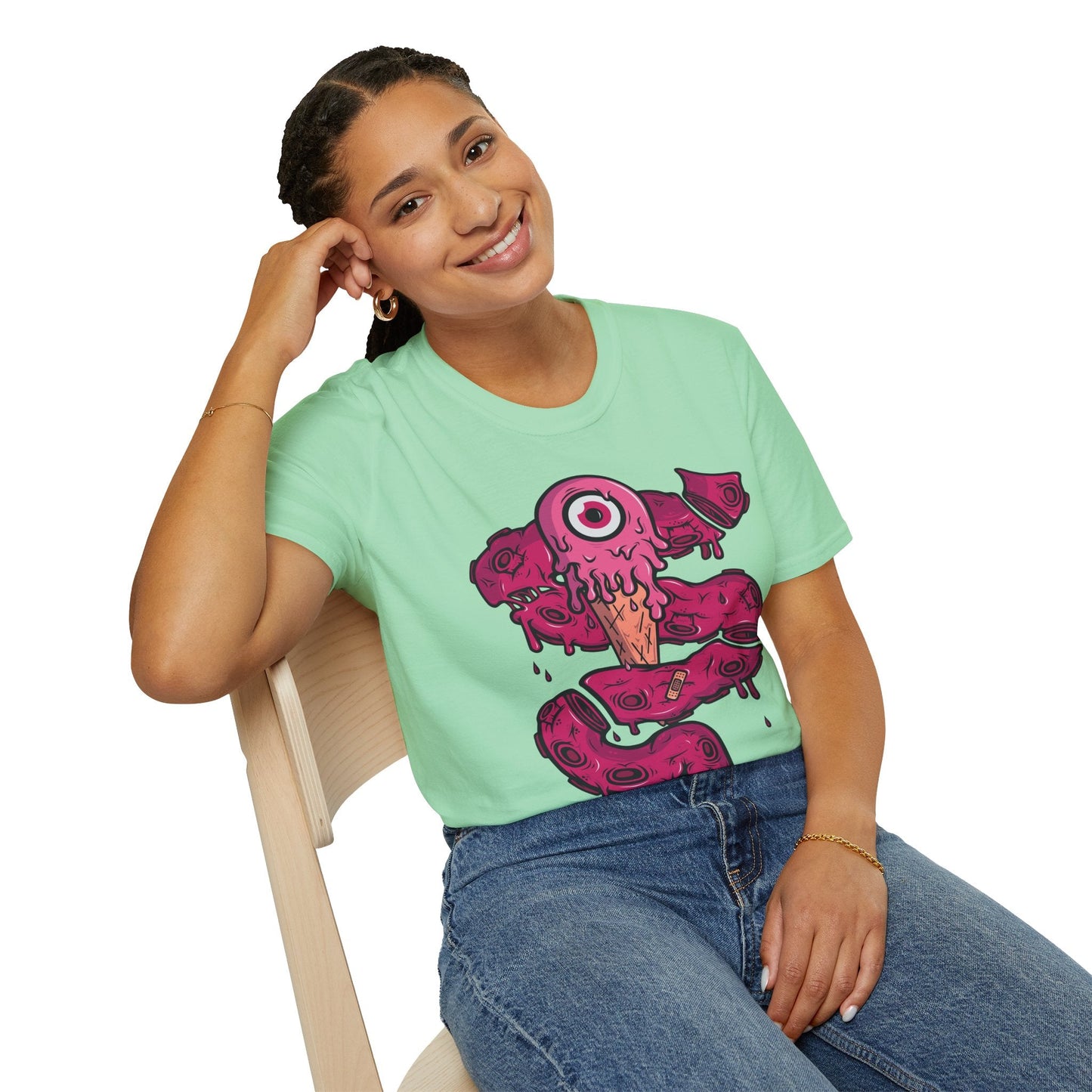 Cartoon T Shirt Animation Tee Funny Graphic Tee Unisex Gildan Softstyle Cotton 64000