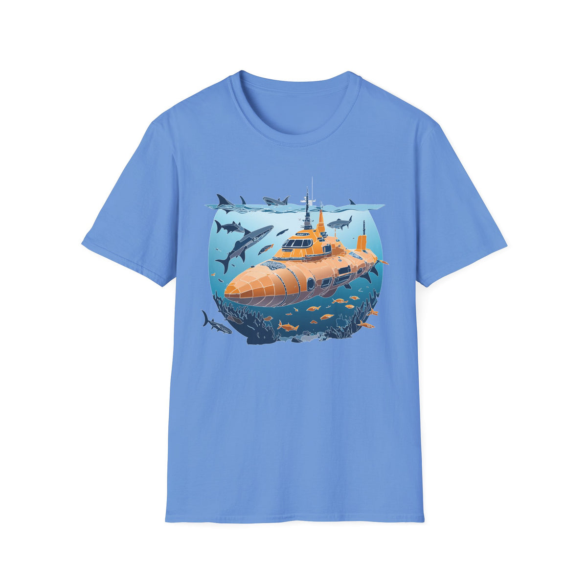Ocean U boat Graphic Tee Gildan Unisex 100 Cotton Tee Shirt h38