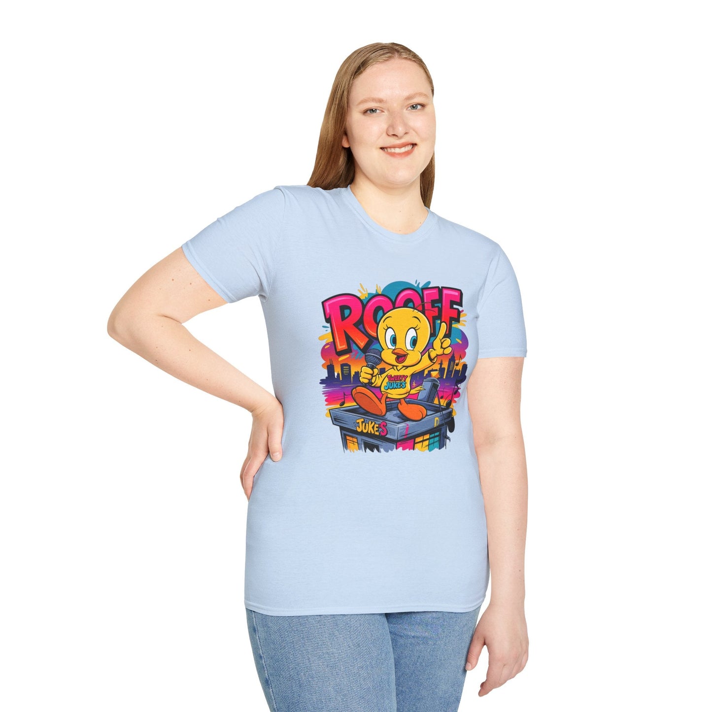 Unisex Cartoon T Shirt With Animation Funny Animals Tee Softstyle Gildan 64000 Cotton