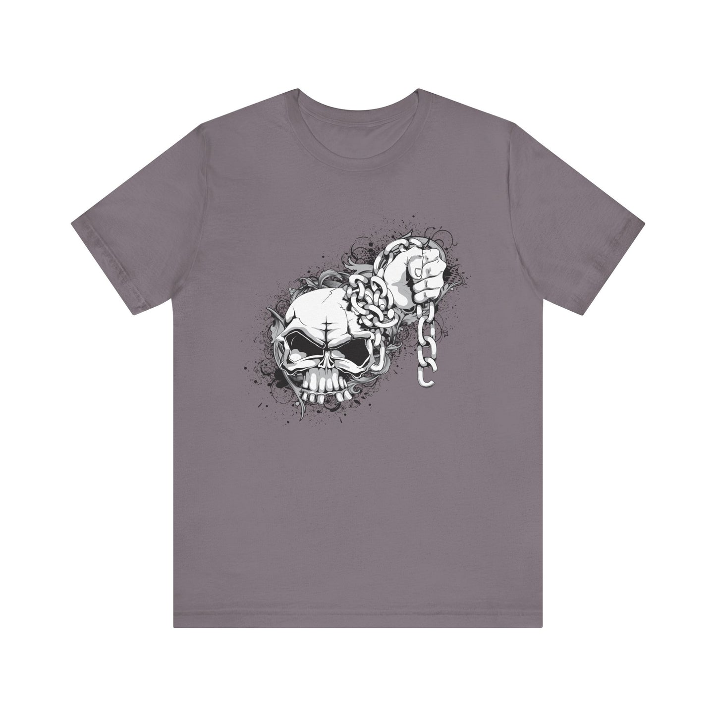 Chain Skull Graphic Design Tee, Skull Shirt, Vintage Tees, Art Design T-Shirt, Vintage Graphic Tee, Art Shirts with Skulls