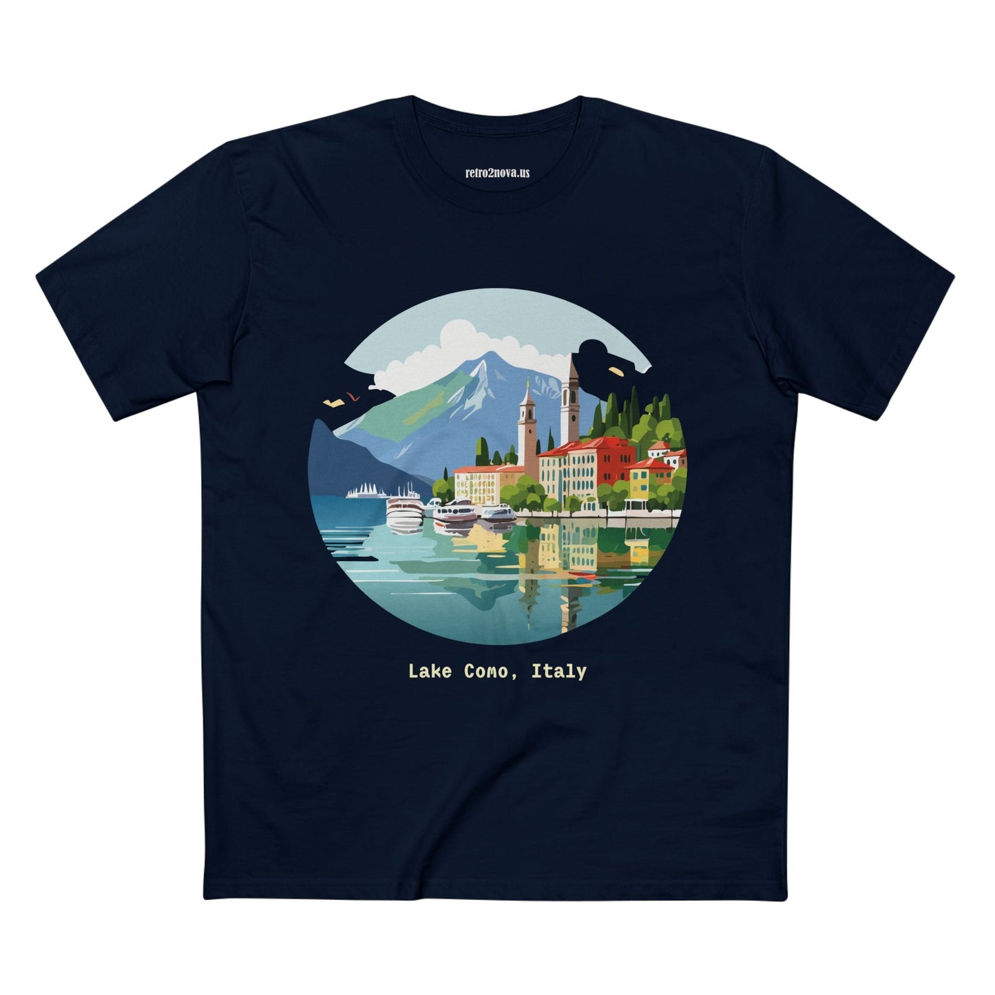 Italy Travel Shirt Unisex Tourist Tee With Original Retro2Nova Art Design Premium Cotton Comfort
