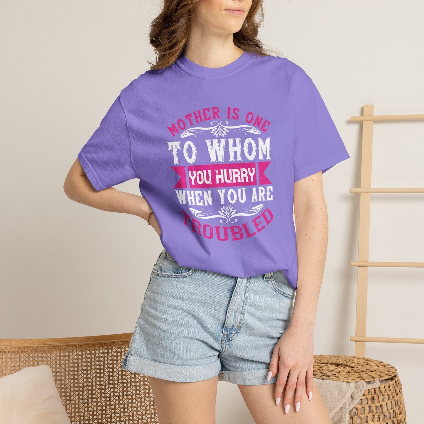 Mom T-shirt Mother Day Mama Tee Unisex Comfort Colors Garment-Dyed Cotton h82