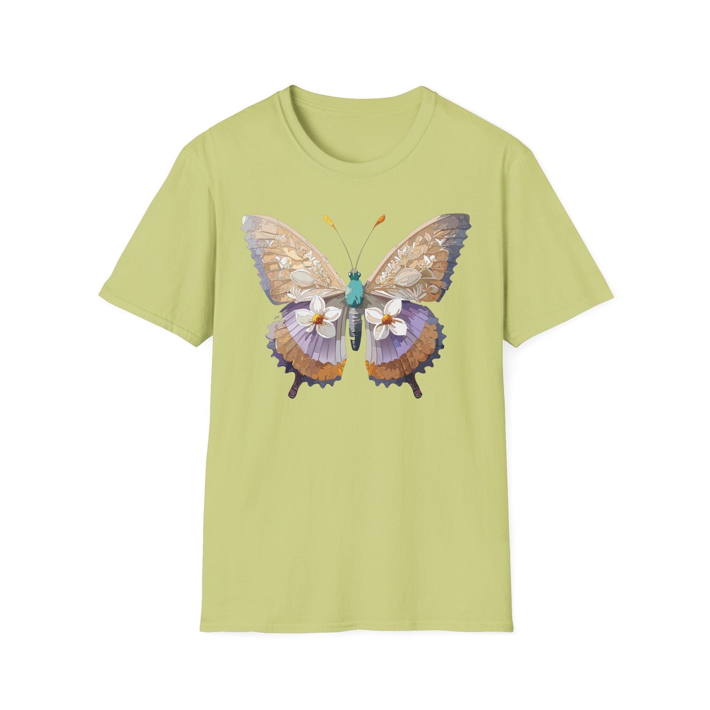 Butterfly Shirt Unisex T Shirt With Monarch Design Softstyle Gildan 64000 100 Percent Cotton Tee