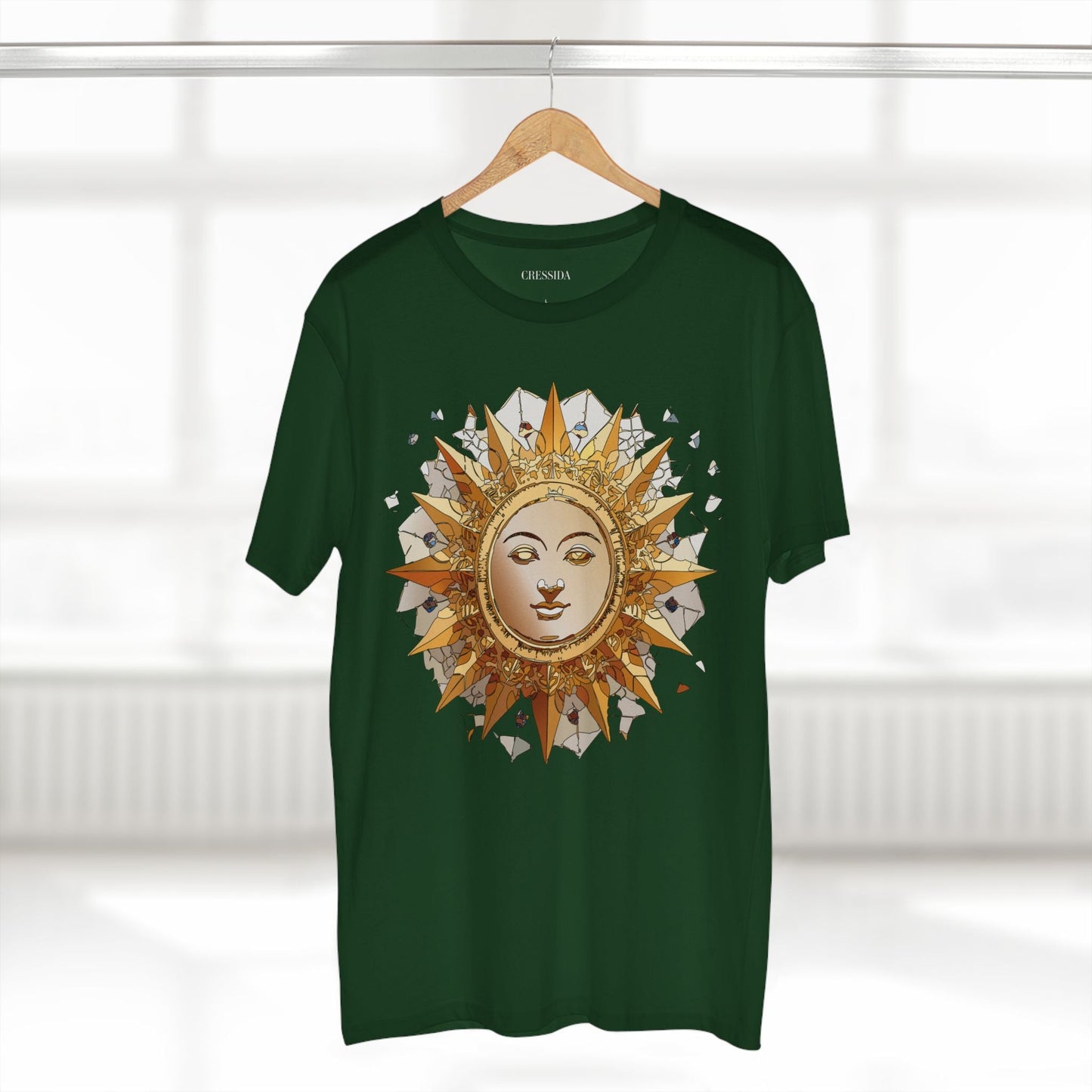Gold Sun Graphic Unisex 100 Cotton T-Shirt with Golden Art Design 19