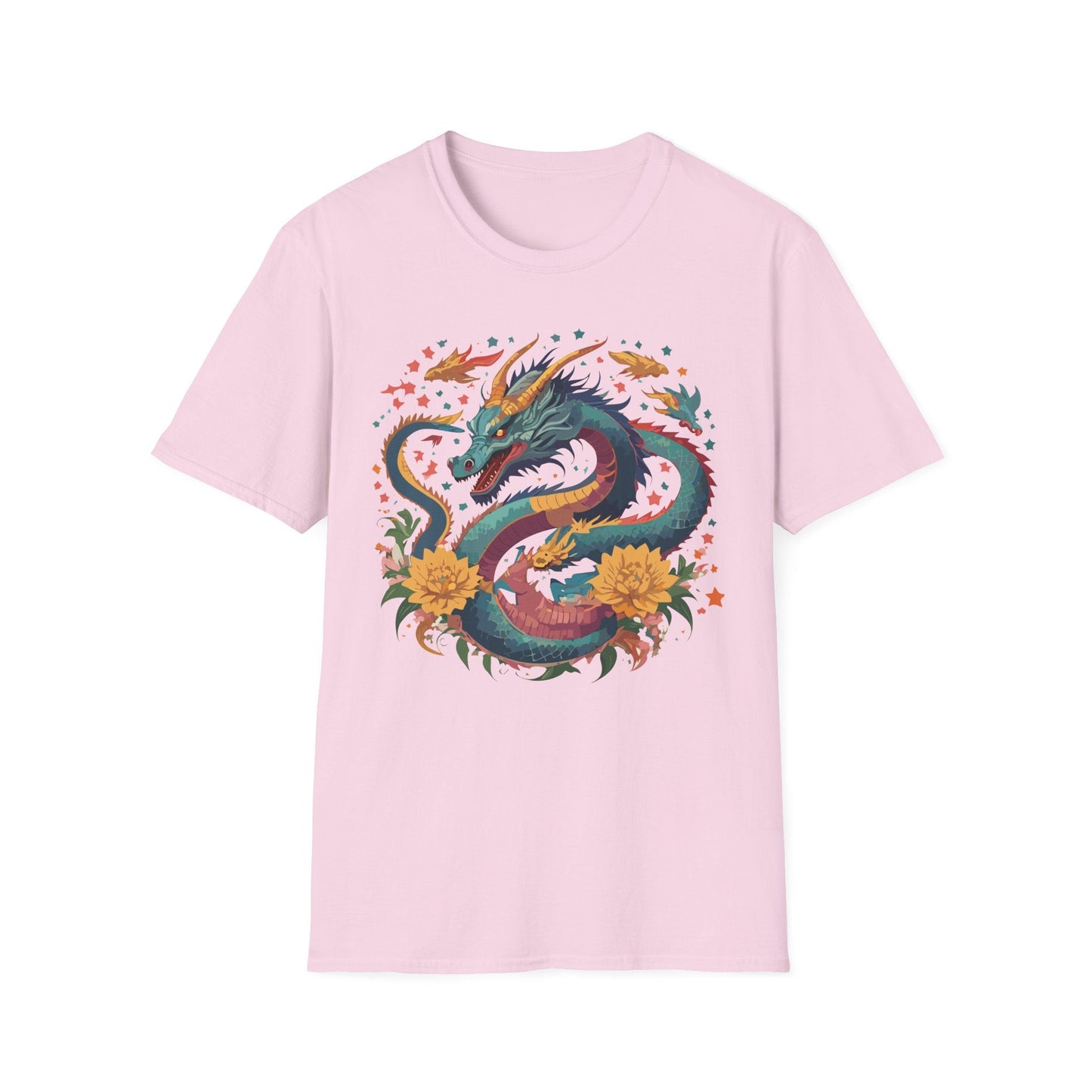 Dragon Graphic Unisex 100 Cotton Tee with Animal Artwork Design 7