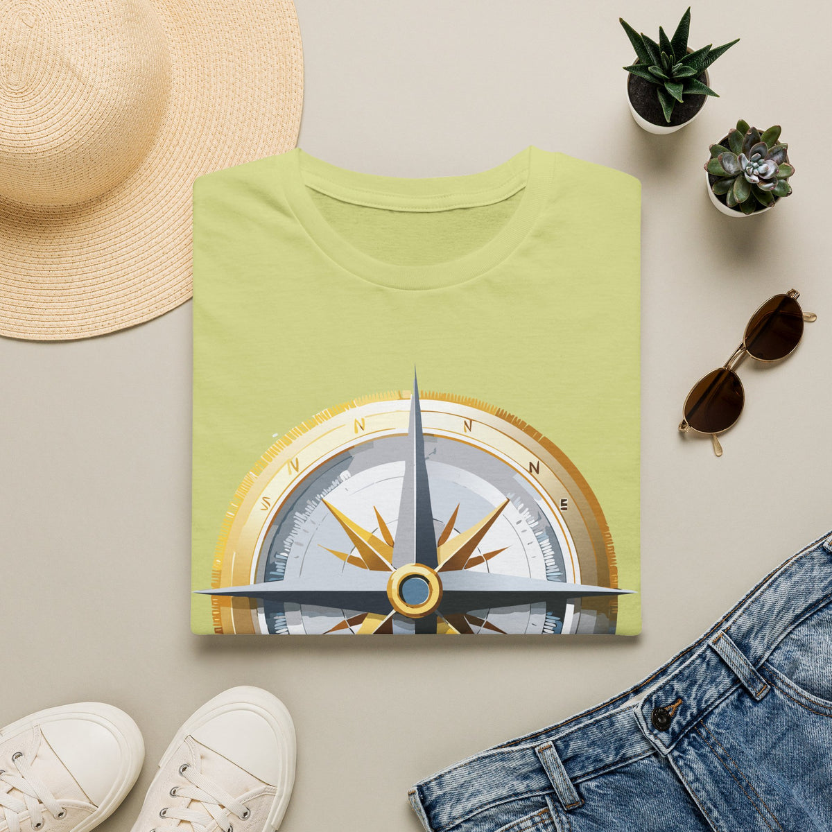 Nautical Compass T-Shirt | Vintage Compass Tee, Explorer Graphic Design Unisex 100 Cotton Gildan T-Shirt