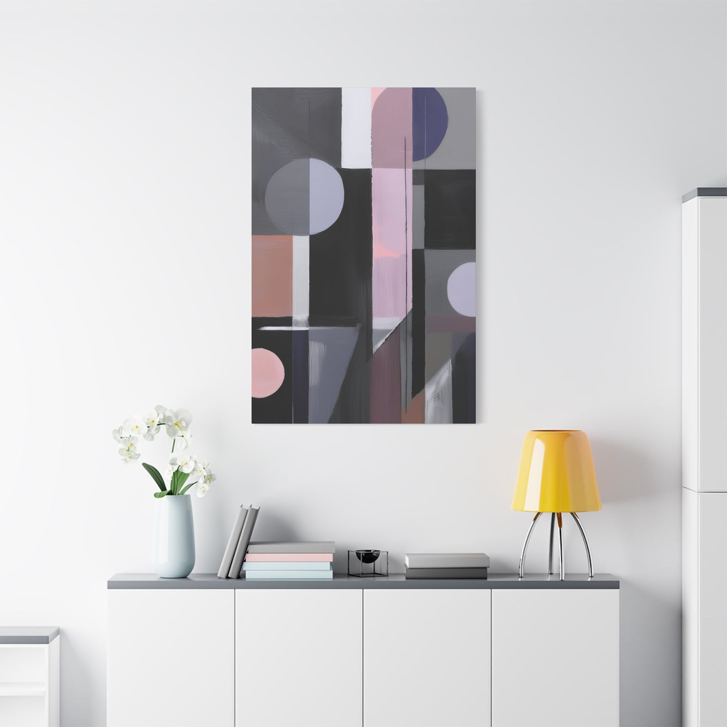 Abstract Geometric Painting Print Canvas 20x24,20x30,24x30 24x32,24x36,30x40 32x48,36x48,40x60 Pine-Wood Inner Frame ABS-48