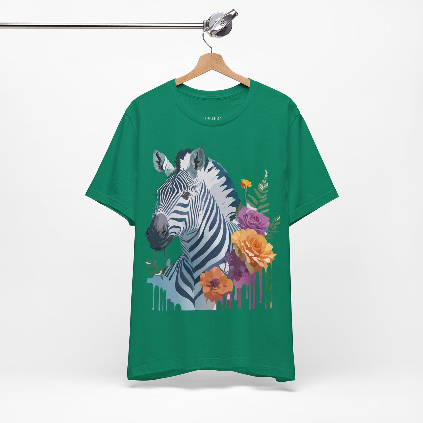 Zebra Graphic Unisex 100 Cotton Vintage Animal Art T-Shirt 4