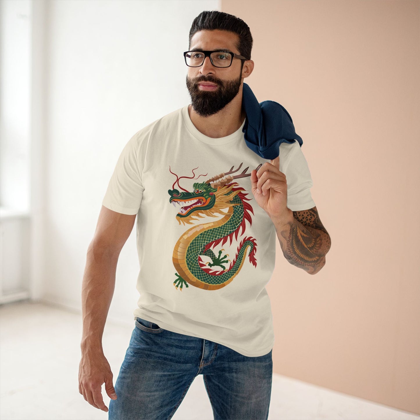 Dragon Graphic Unisex 100 Cotton Staple Tee 12