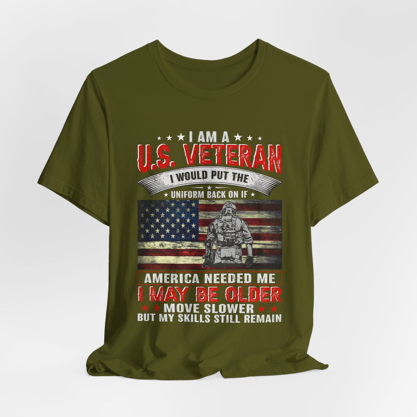Army Veteran Patriotic Graphic Design Unisex Cotton T-Shirt v25