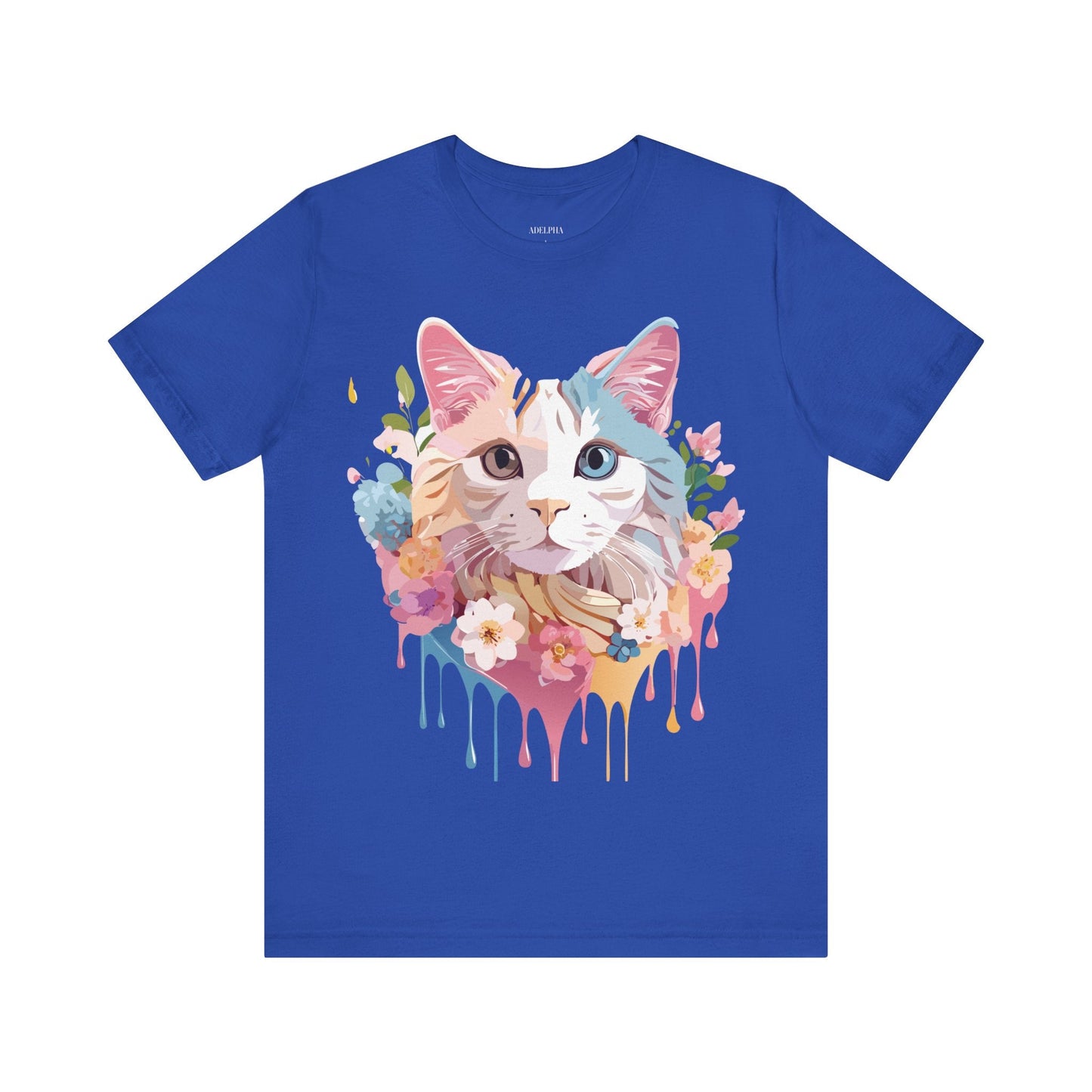 Cat Graphic Tee Unisex Short Sleeve Shirt Featuring Vintage Adelpha Artwork